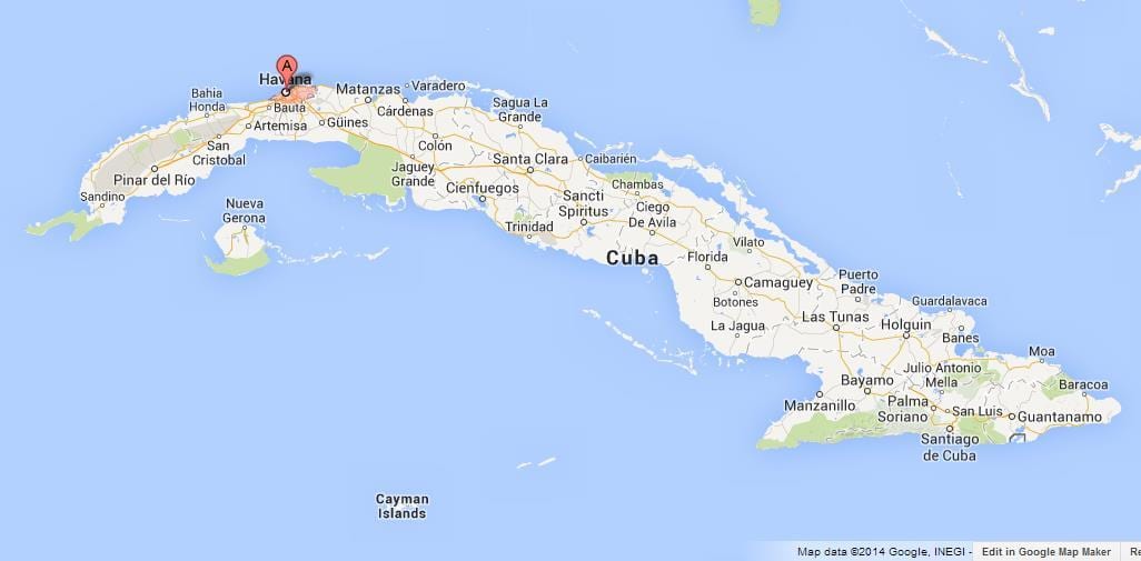 mapa ng Havana mundo