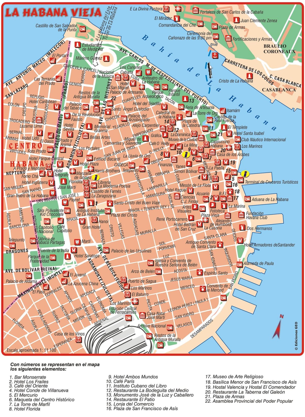 mapa ng Habana vieja