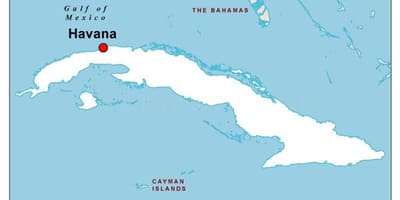 Mapa ng kabisera ng Cuba