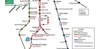 Havana bus tour map