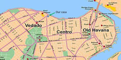 Mapa ng Havana kapitbahayan