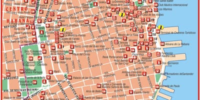 Old town Havana mapa