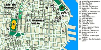 Mapa ng Havana port mapa