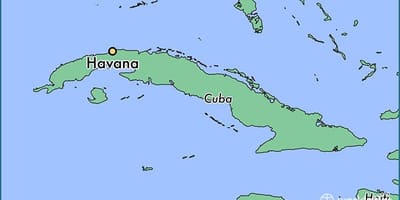 Havana Cuba sa mapa