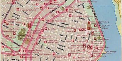 Old Havana Cuba mapa
